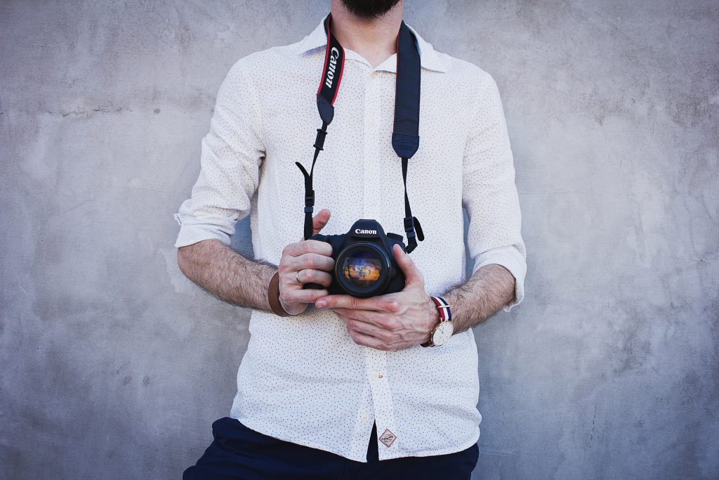 Man holding a camera